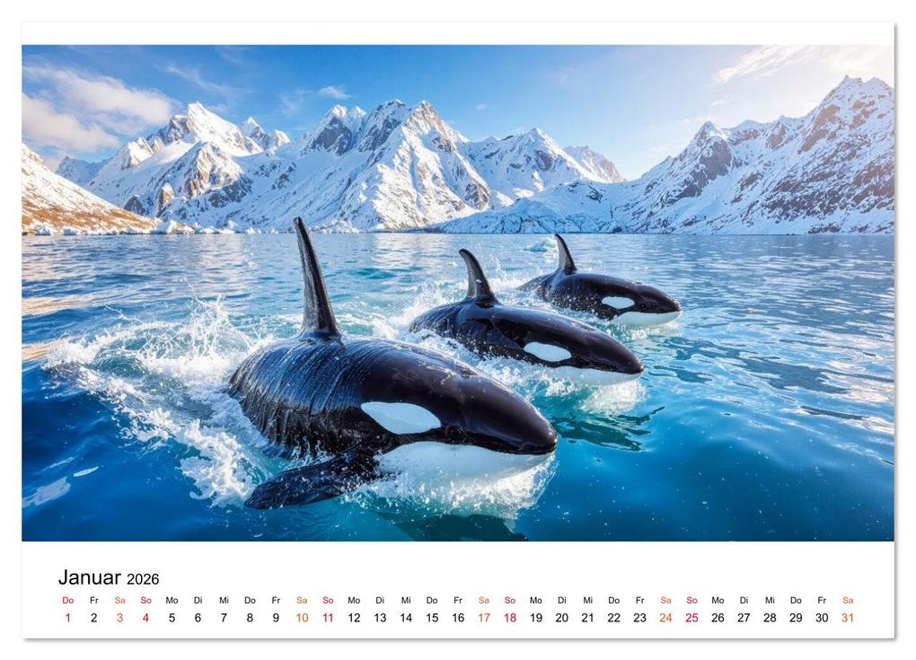 Weitere Ansicht: Orcas - ein Jahr voller Meer (Wandkalender 2026 DIN A3 quer), CALVENDO Monatskalender | Roder Roder, Calvendo, Roder