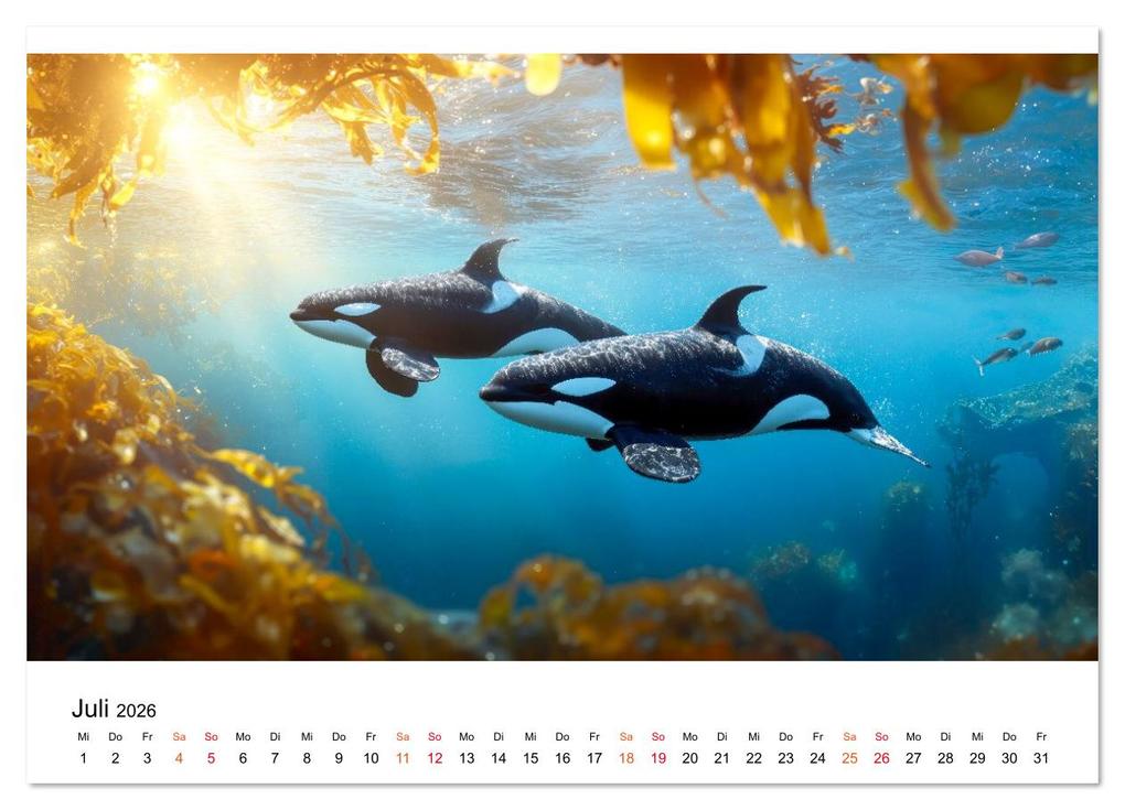Weitere Ansicht: Orcas - ein Jahr voller Meer (Wandkalender 2026 DIN A3 quer), CALVENDO Monatskalender | Roder Roder, Calvendo, Roder