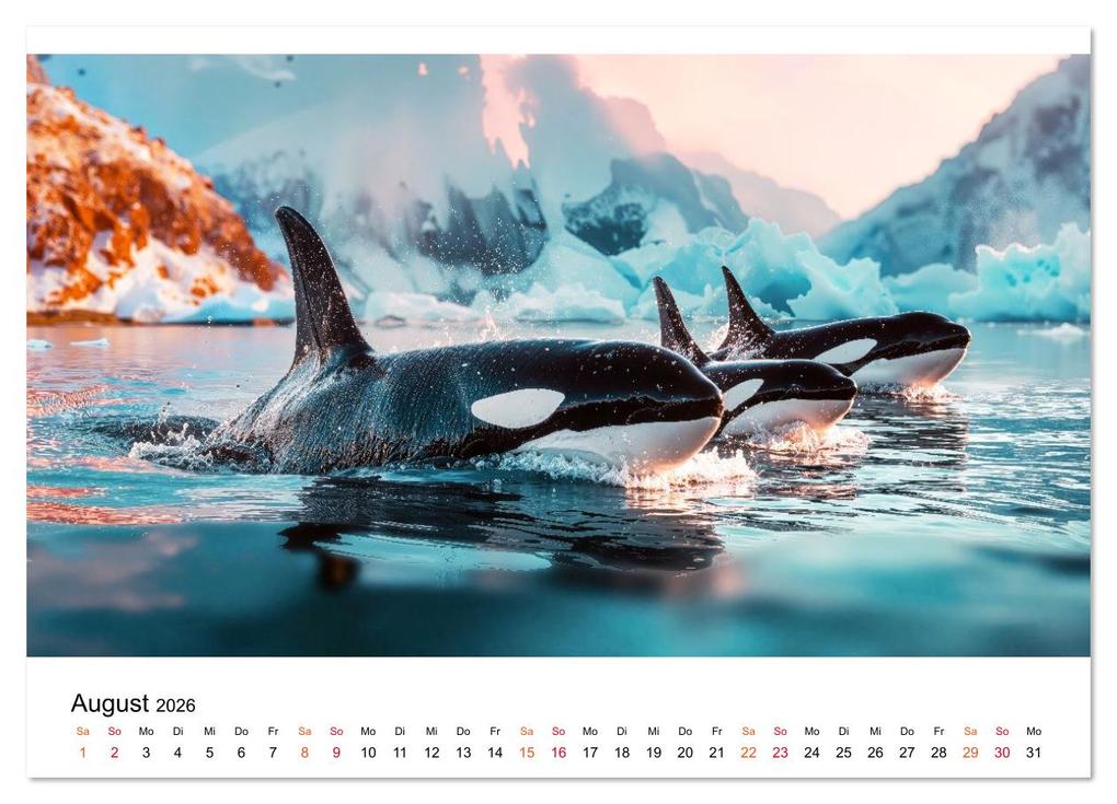 Weitere Ansicht: Orcas - ein Jahr voller Meer (Wandkalender 2026 DIN A3 quer), CALVENDO Monatskalender | Roder Roder, Calvendo, Roder
