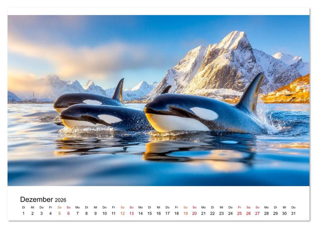 Weitere Ansicht: Orcas - ein Jahr voller Meer (Wandkalender 2026 DIN A3 quer), CALVENDO Monatskalender | Roder Roder, Calvendo, Roder