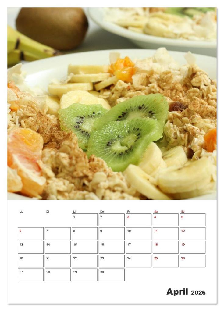Weitere Ansicht: Süße Haferflocken mit Obst (Wandkalender 2026 DIN A3 hoch), CALVENDO Monatskalender | Michael Schilling, Linda Schilling, Calvendo
