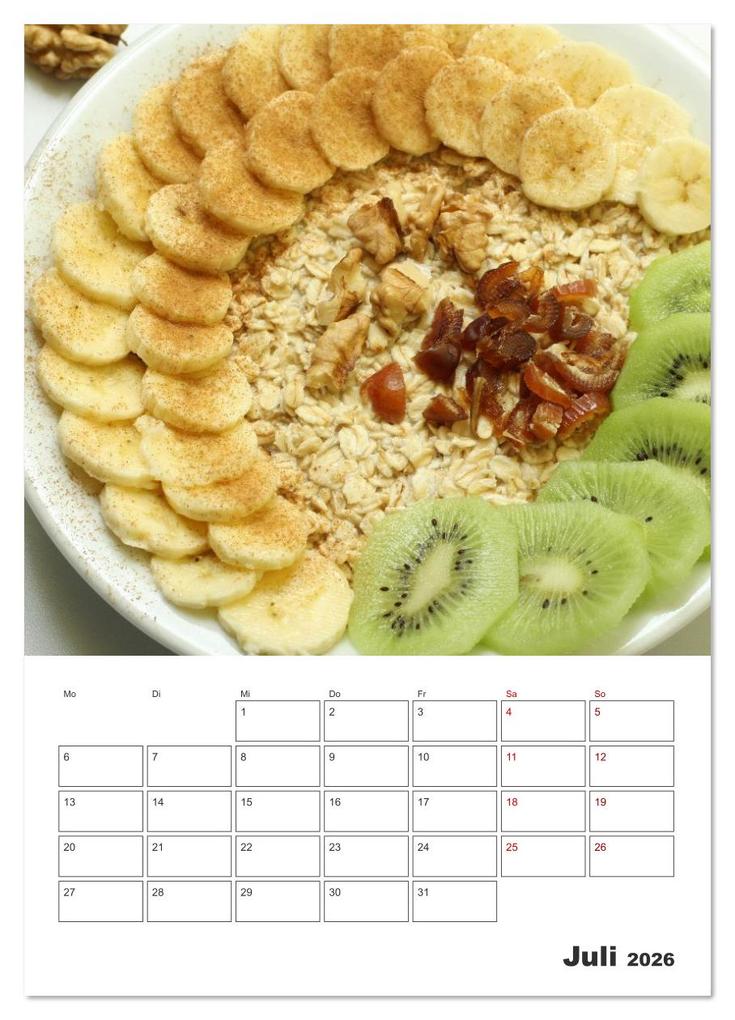 Weitere Ansicht: Süße Haferflocken mit Obst (Wandkalender 2026 DIN A3 hoch), CALVENDO Monatskalender | Michael Schilling, Linda Schilling, Calvendo