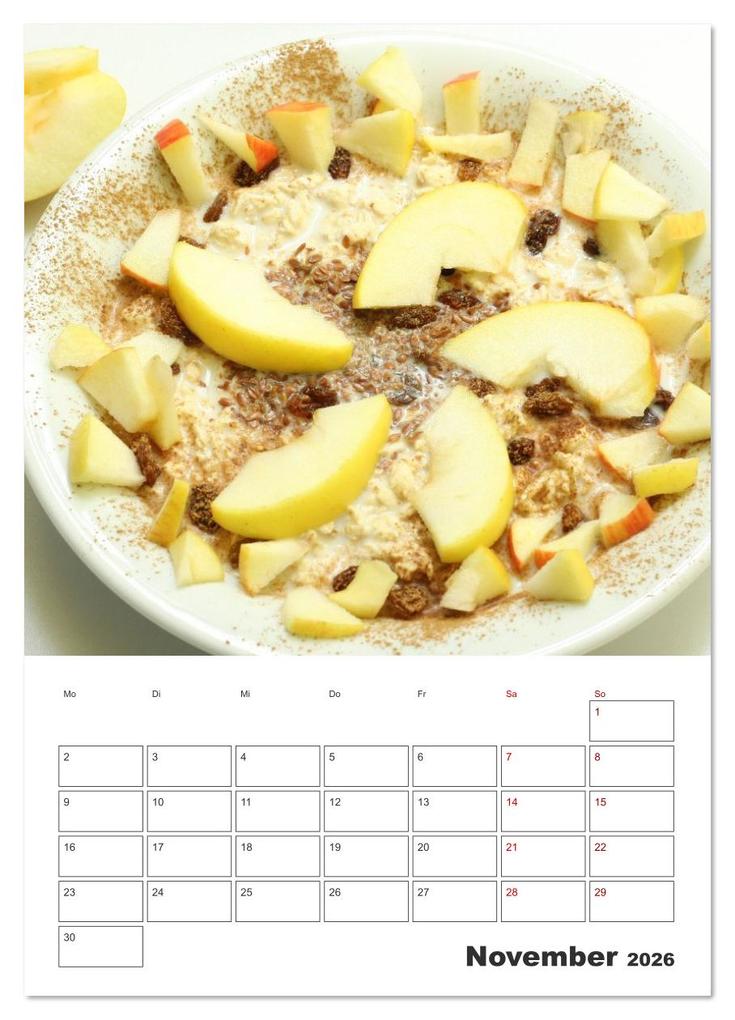 Weitere Ansicht: Süße Haferflocken mit Obst (Wandkalender 2026 DIN A3 hoch), CALVENDO Monatskalender | Michael Schilling, Linda Schilling, Calvendo