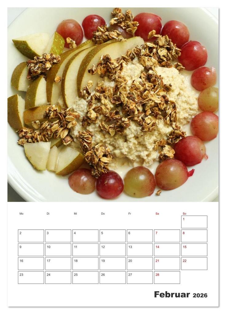 Weitere Ansicht: Süße Haferflocken mit Obst (Wandkalender 2026 DIN A4 hoch), CALVENDO Monatskalender | Michael Schilling, Linda Schilling, Calvendo