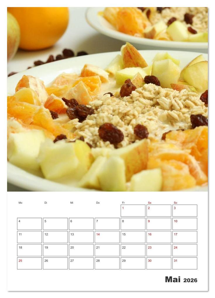 Weitere Ansicht: Süße Haferflocken mit Obst (Wandkalender 2026 DIN A4 hoch), CALVENDO Monatskalender | Michael Schilling, Linda Schilling, Calvendo