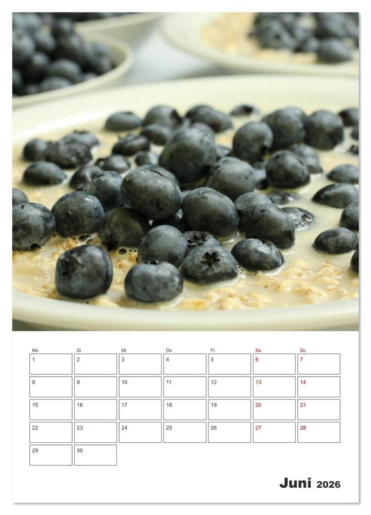 Weitere Ansicht: Süße Haferflocken mit Obst (Wandkalender 2026 DIN A4 hoch), CALVENDO Monatskalender | Michael Schilling, Linda Schilling, Calvendo