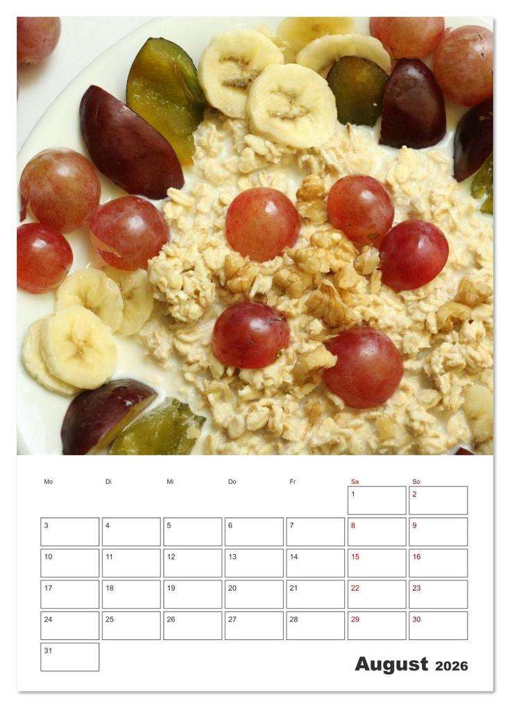 Weitere Ansicht: Süße Haferflocken mit Obst (Wandkalender 2026 DIN A4 hoch), CALVENDO Monatskalender | Michael Schilling, Linda Schilling, Calvendo