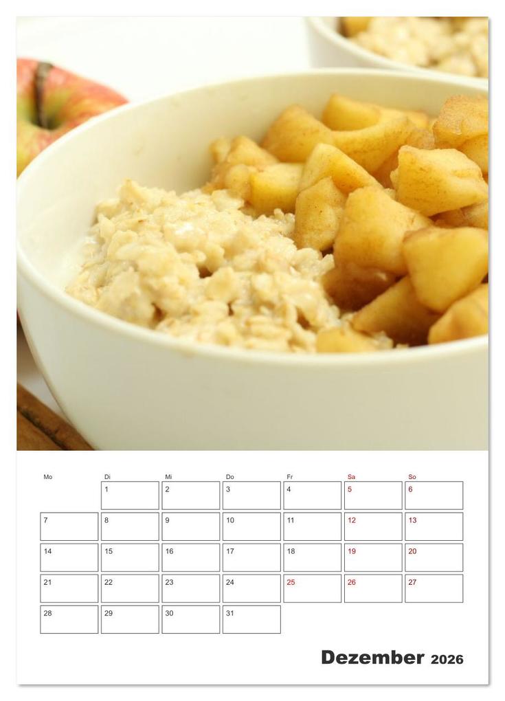 Weitere Ansicht: Süße Haferflocken mit Obst (Wandkalender 2026 DIN A4 hoch), CALVENDO Monatskalender | Michael Schilling, Linda Schilling, Calvendo