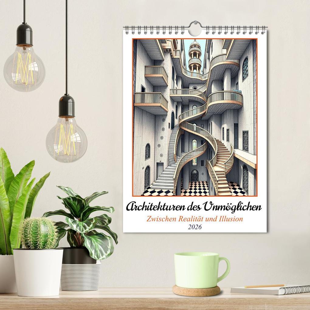 Weitere Ansicht: Architekturen des Unmöglichen - Zwischen Realität und Illusion (Wandkalender 2026 DIN A4 hoch), CALVENDO Monatskalender | Martina Marten, Calvendo
