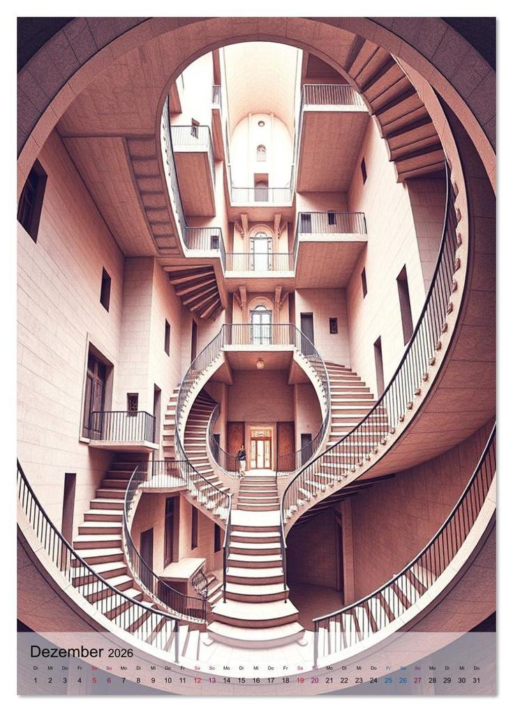 Weitere Ansicht: Architekturen des Unmöglichen - Zwischen Realität und Illusion (Wandkalender 2026 DIN A4 hoch), CALVENDO Monatskalender | Martina Marten, Calvendo