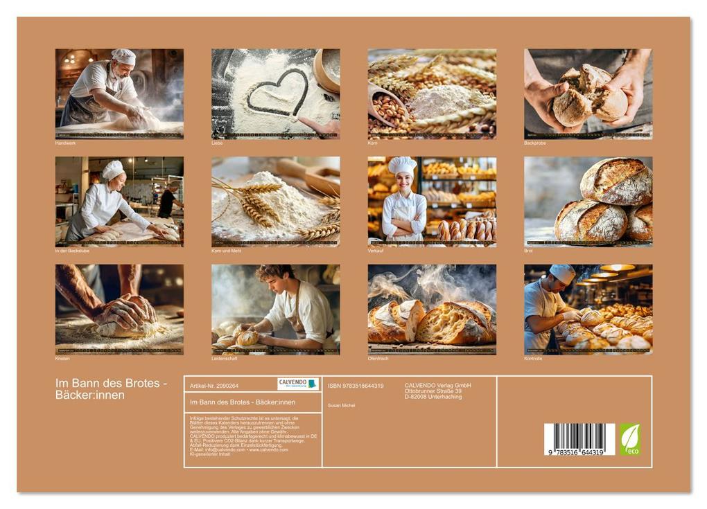 Weitere Ansicht: Im Bann des Brotes - Bäcker:innen (Wandkalender 2026 DIN A3 quer), CALVENDO Monatskalender | Susan Michel, Calvendo