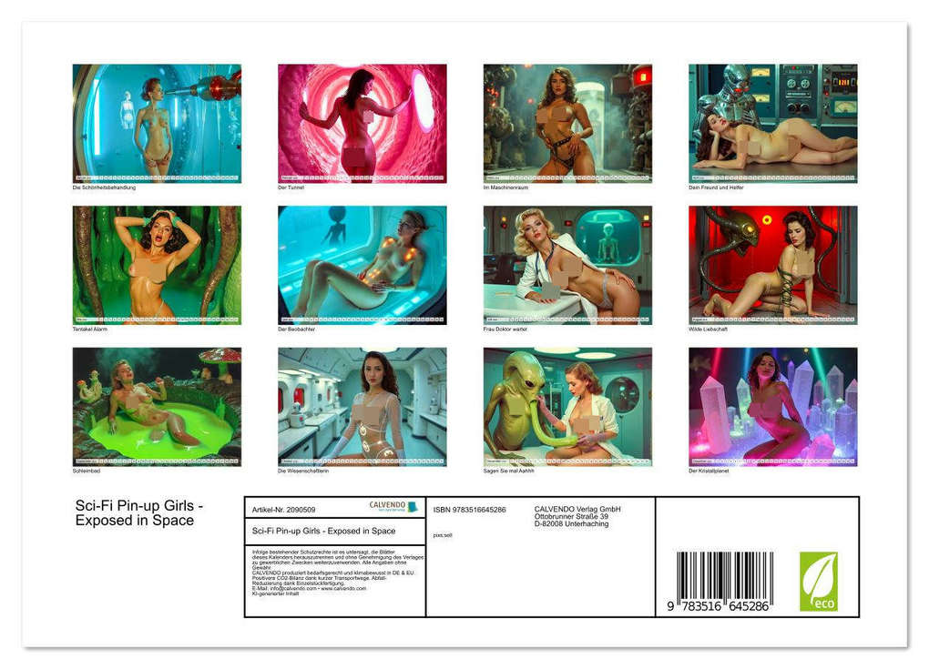 Weitere Ansicht: Sci-Fi Pin-up Girls - Exposed in Space (Wandkalender 2026 DIN A4 quer), CALVENDO Monatskalender | pixs:sell pixs:sell, Sell Pixs:Sell, Calvendo, pixs:sell