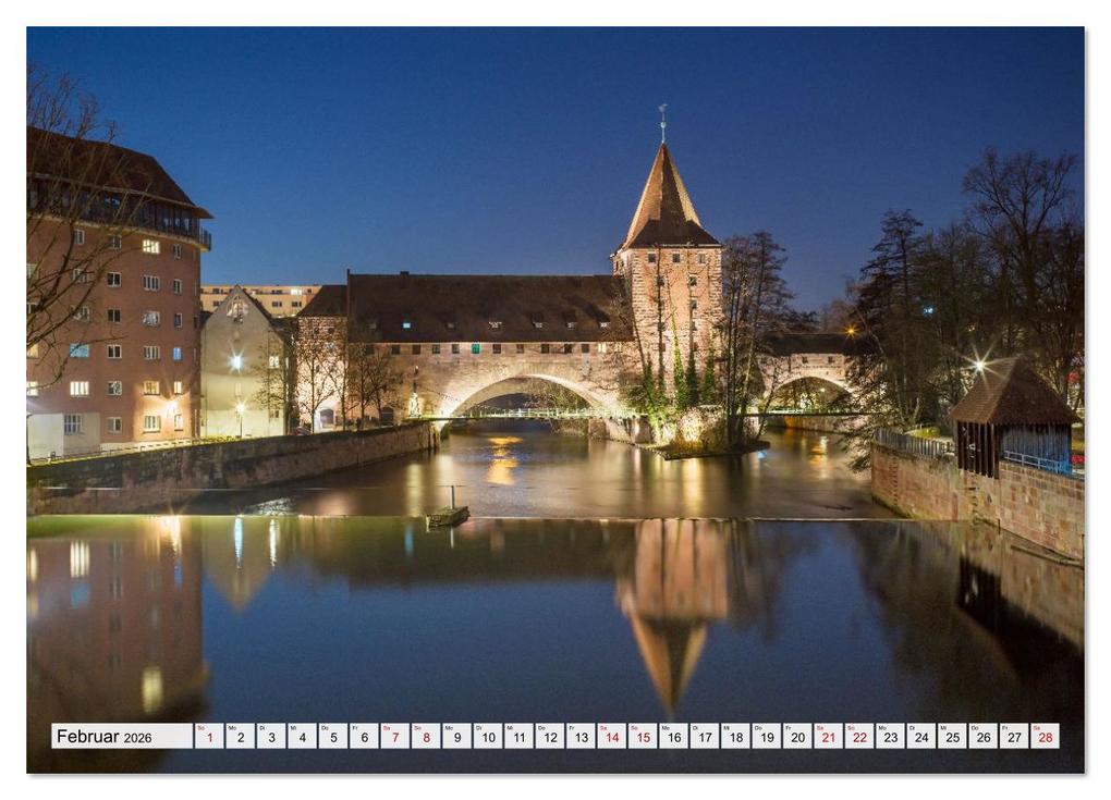 Weitere Ansicht: Nürnberg - Am Tag und in der Nacht (Wandkalender 2026 DIN A2 quer), CALVENDO Monatskalender | Thomas Bugdoll, Calvendo