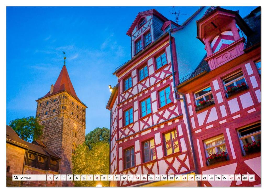 Weitere Ansicht: Nürnberg - Am Tag und in der Nacht (Wandkalender 2026 DIN A2 quer), CALVENDO Monatskalender | Thomas Bugdoll, Calvendo