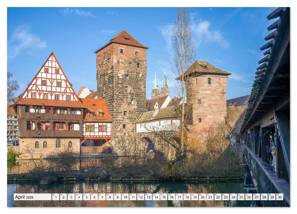 Weitere Ansicht: Nürnberg - Am Tag und in der Nacht (Wandkalender 2026 DIN A2 quer), CALVENDO Monatskalender | Thomas Bugdoll, Calvendo