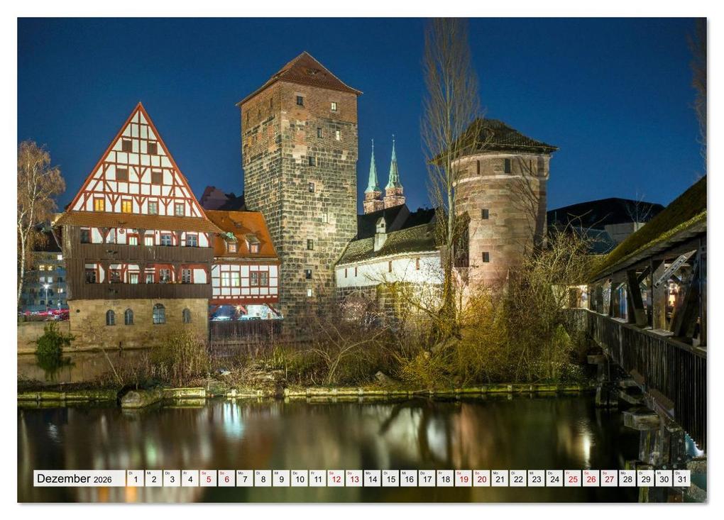 Weitere Ansicht: Nürnberg - Am Tag und in der Nacht (Tischkalender 2026 DIN A5 quer), CALVENDO Monatskalender | Thomas Bugdoll, Calvendo