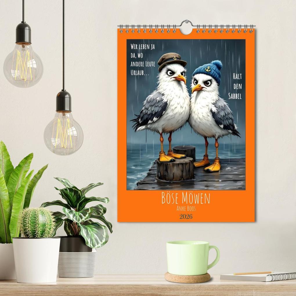 Weitere Ansicht: Böse Möwen (Wandkalender 2026 DIN A4 hoch), CALVENDO Monatskalender | Dinklage, Anke Boos, Calvendo, Dinklage Boos