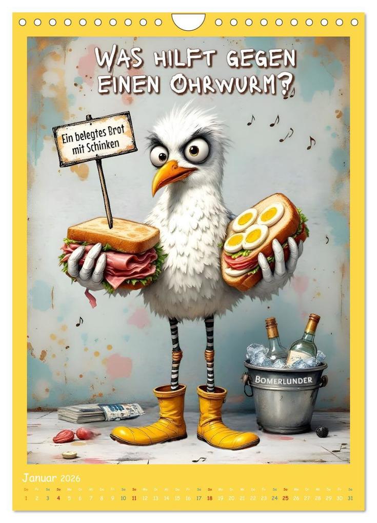 Weitere Ansicht: Böse Möwen (Wandkalender 2026 DIN A4 hoch), CALVENDO Monatskalender | Dinklage, Anke Boos, Calvendo, Dinklage Boos