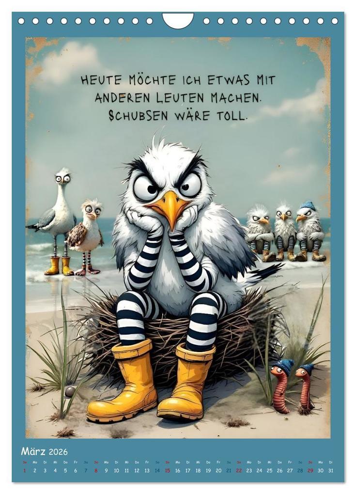 Weitere Ansicht: Böse Möwen (Wandkalender 2026 DIN A4 hoch), CALVENDO Monatskalender | Dinklage, Anke Boos, Calvendo, Dinklage Boos