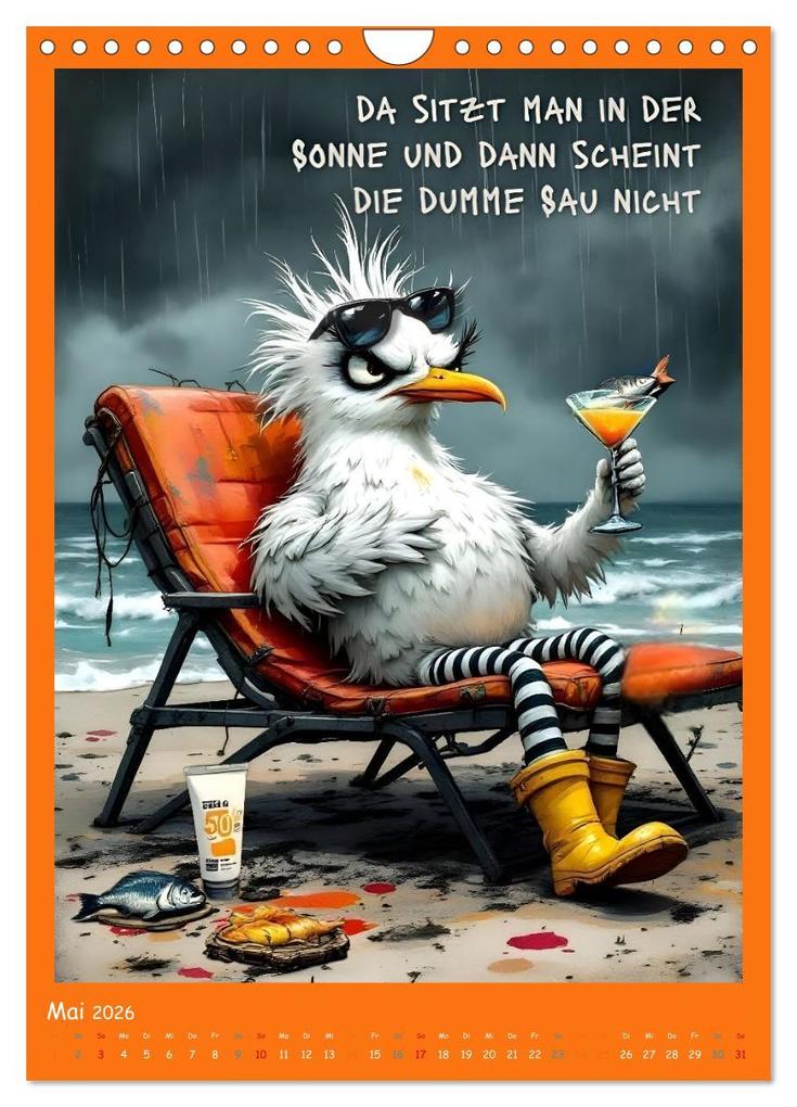Weitere Ansicht: Böse Möwen (Wandkalender 2026 DIN A4 hoch), CALVENDO Monatskalender | Dinklage, Anke Boos, Calvendo, Dinklage Boos