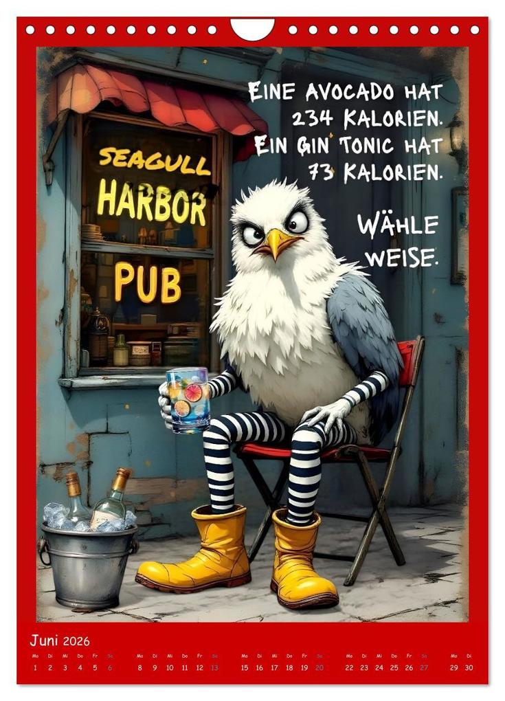 Weitere Ansicht: Böse Möwen (Wandkalender 2026 DIN A4 hoch), CALVENDO Monatskalender | Dinklage, Anke Boos, Calvendo, Dinklage Boos