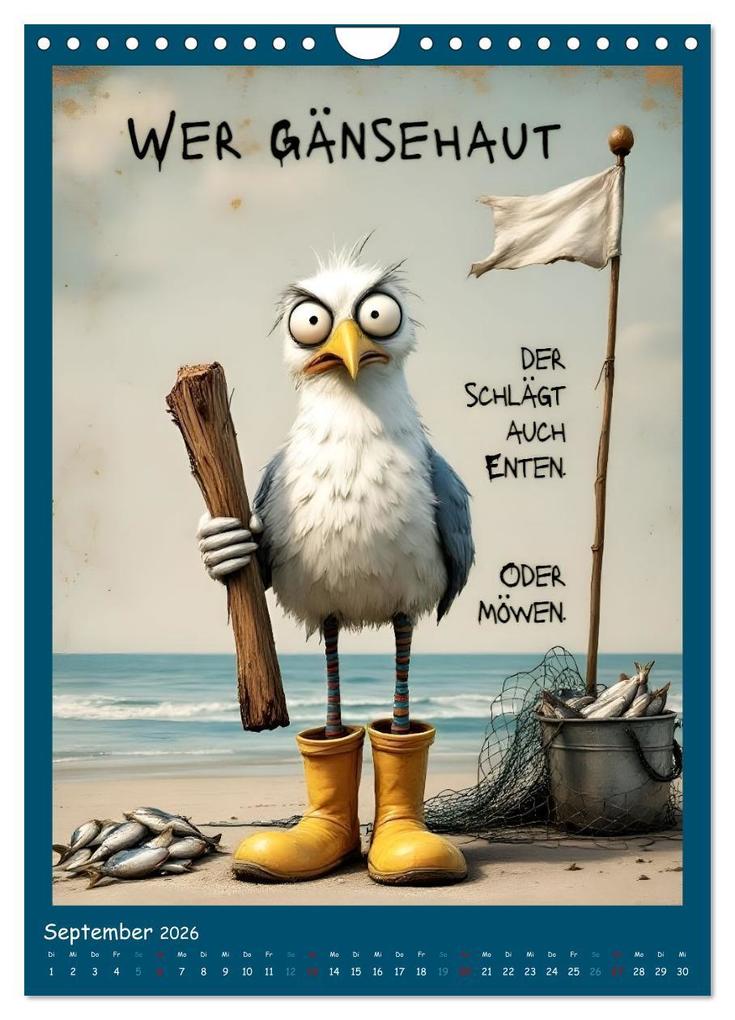 Weitere Ansicht: Böse Möwen (Wandkalender 2026 DIN A4 hoch), CALVENDO Monatskalender | Dinklage, Anke Boos, Calvendo, Dinklage Boos