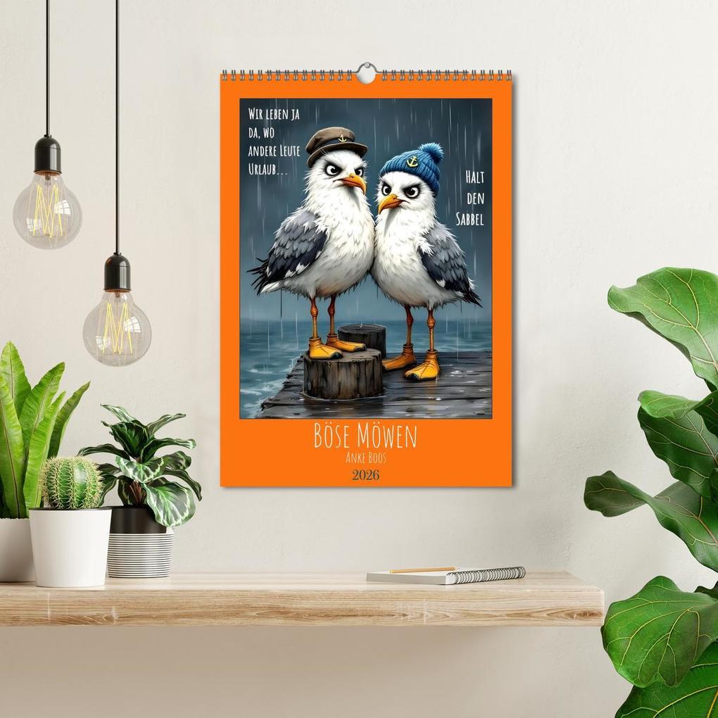 Weitere Ansicht: Böse Möwen (Wandkalender 2026 DIN A3 hoch), CALVENDO Monatskalender | Dinklage, Anke Boos, Calvendo, Dinklage Boos