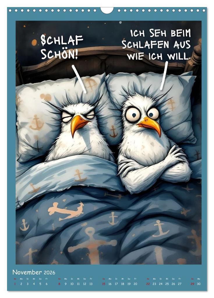 Weitere Ansicht: Böse Möwen (Wandkalender 2026 DIN A3 hoch), CALVENDO Monatskalender | Dinklage, Anke Boos, Calvendo, Dinklage Boos