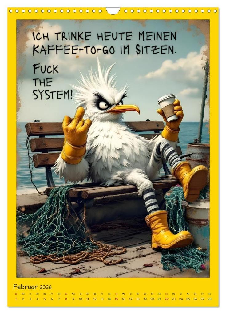 Weitere Ansicht: Böse Möwen (Wandkalender 2026 DIN A3 hoch), CALVENDO Monatskalender | Dinklage, Anke Boos, Calvendo, Dinklage Boos