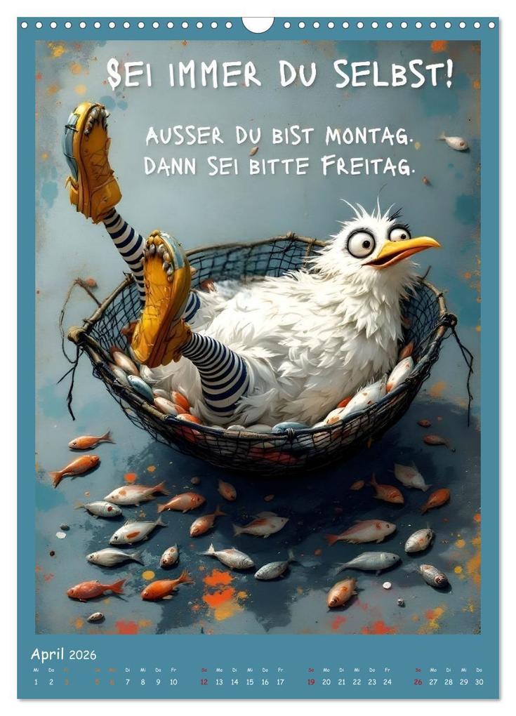 Weitere Ansicht: Böse Möwen (Wandkalender 2026 DIN A3 hoch), CALVENDO Monatskalender | Dinklage, Anke Boos, Calvendo, Dinklage Boos