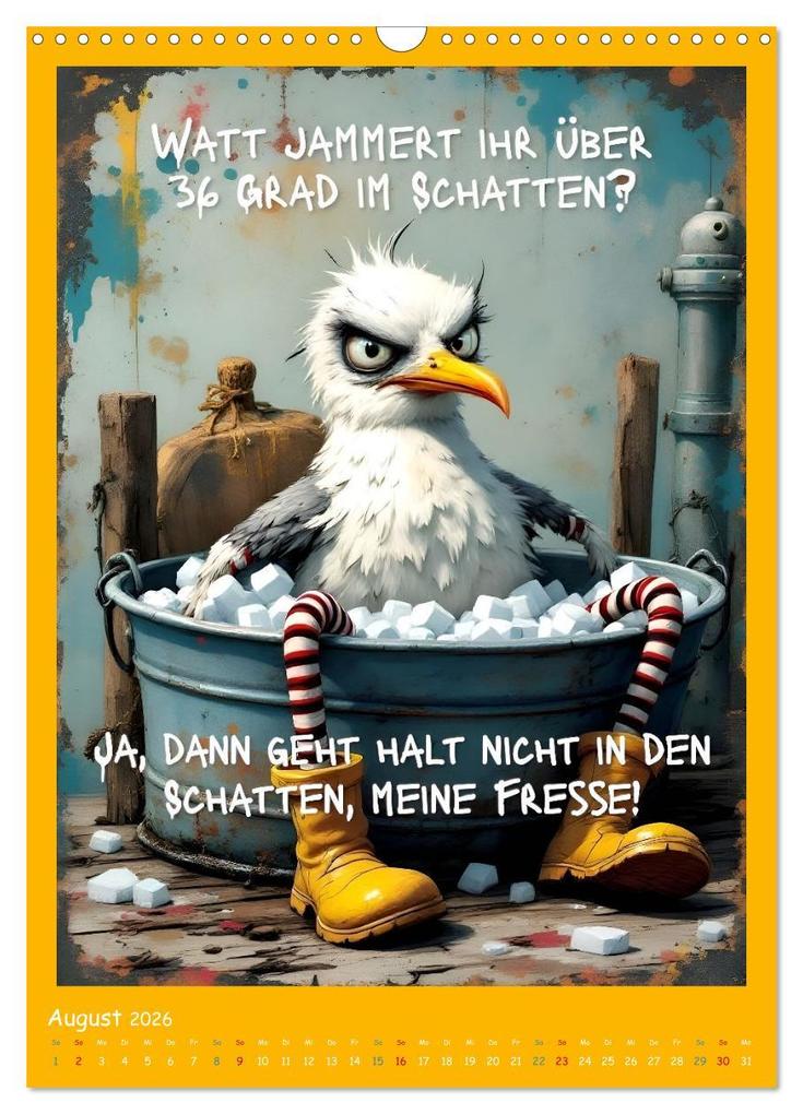 Weitere Ansicht: Böse Möwen (Wandkalender 2026 DIN A3 hoch), CALVENDO Monatskalender | Dinklage, Anke Boos, Calvendo, Dinklage Boos