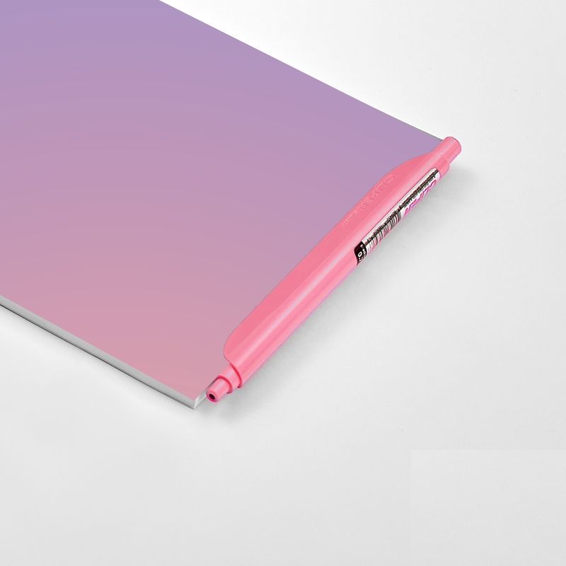 Weitere Ansicht: CLIPEN & Note Set (Violet Shine / Salmon Pink) koreanischer Gelschreiber + Notizbuch