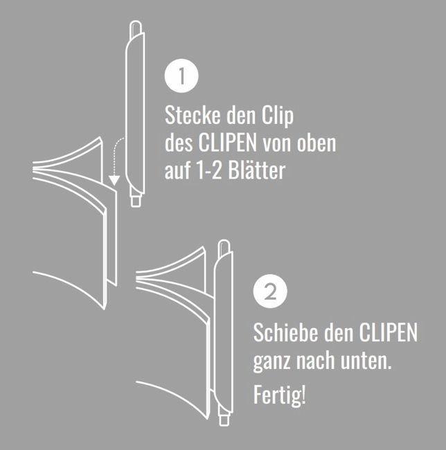Weitere Ansicht: CLIPEN & Note Set (Violet Shine / Salmon Pink) koreanischer Gelschreiber + Notizbuch