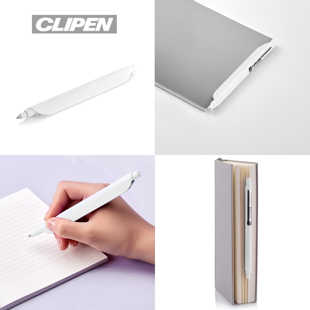 Weitere Ansicht: CLIPEN (Snow White) Gelschreiber mit Clip
