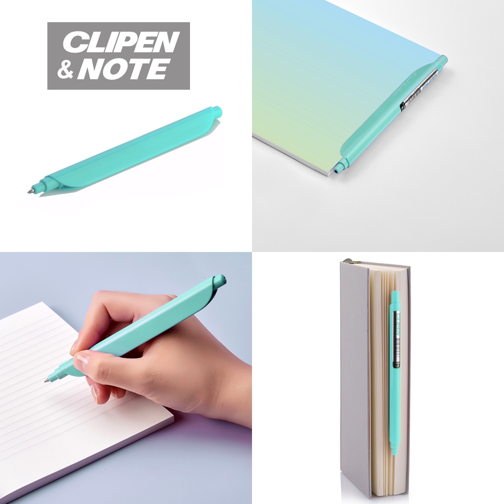 Weitere Ansicht: CLIPEN & Note Set (Mint Breeze / Pistachio Green) Gelschreiber + Notizbuch