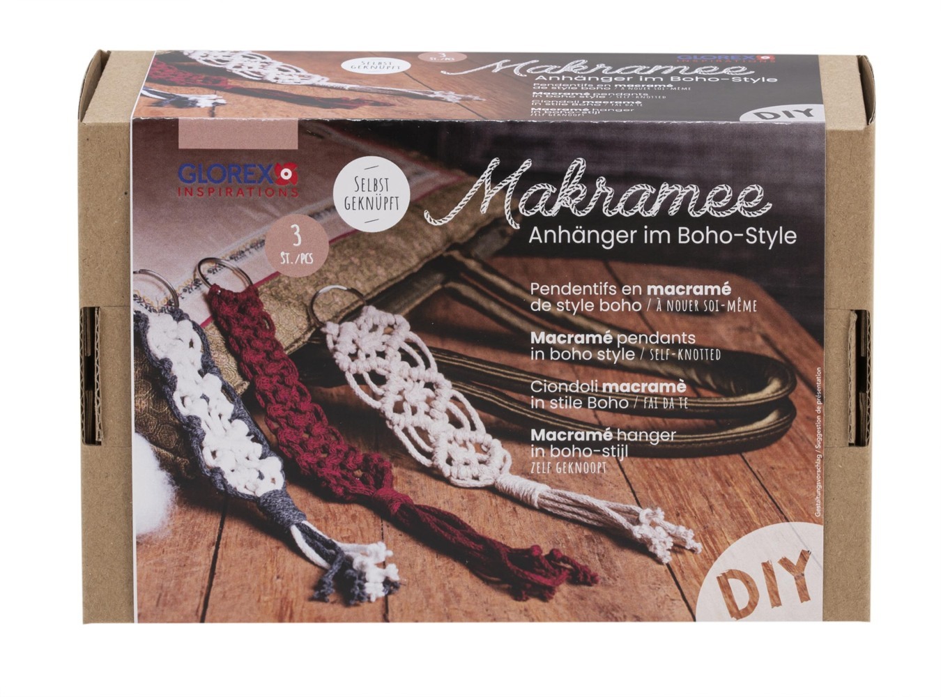 Produktbild: Bastelset Makramee Anhänger Boho-Style