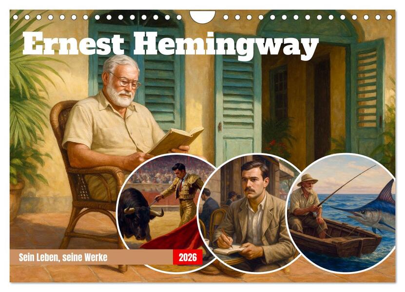 Produktbild: Ernest Hemingway (Wandkalender 2026 DIN A4 quer), CALVENDO Monatskalender | Steffani Lehmann, Calvendo