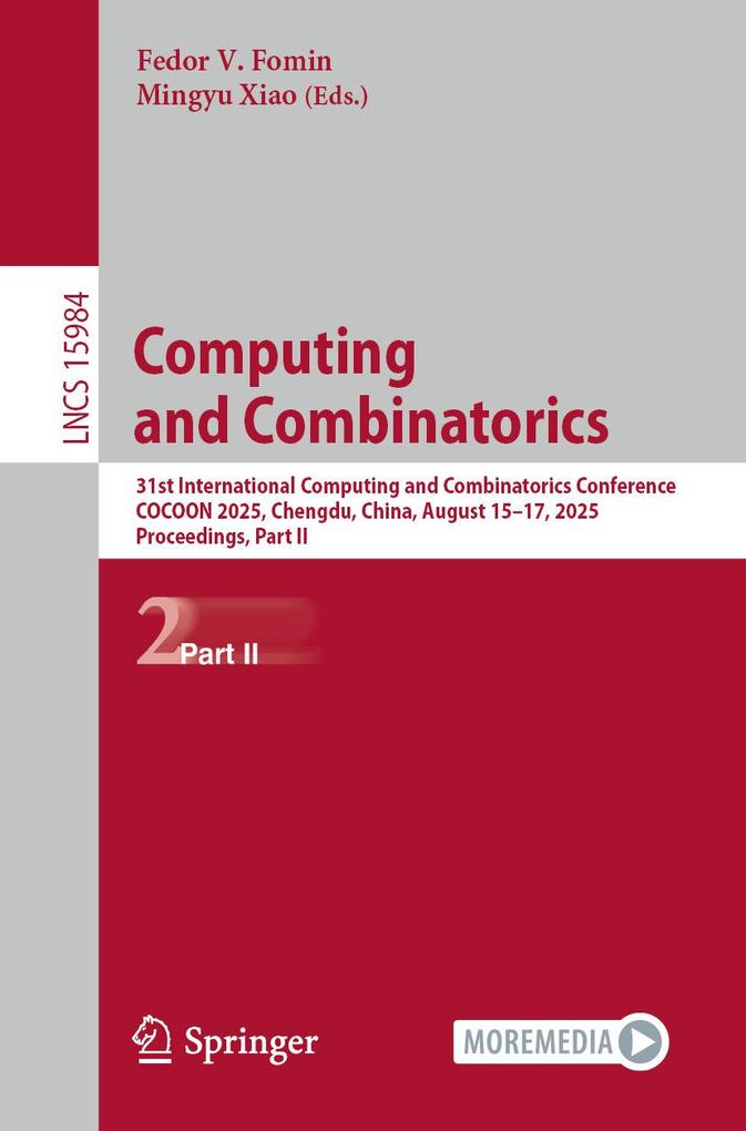 Produktbild: Computing and Combinatorics