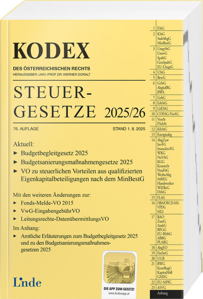 Produktbild: KODEX Steuergesetze 2025/26 | Andrei Bodis