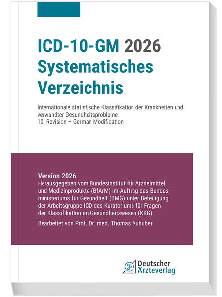 Produktbild: ICD-10-GM 2026 Systematisches Verzeichnis | Thomas Auhuber