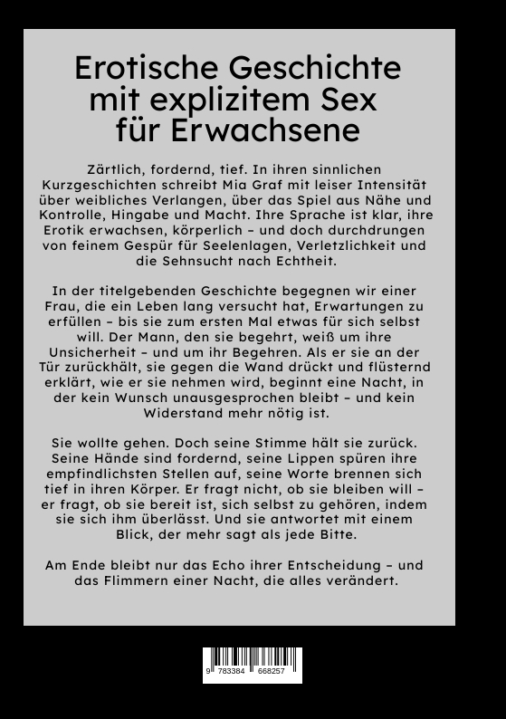 Weitere Ansicht: Endlich von ihm benutzt | Mia Graf