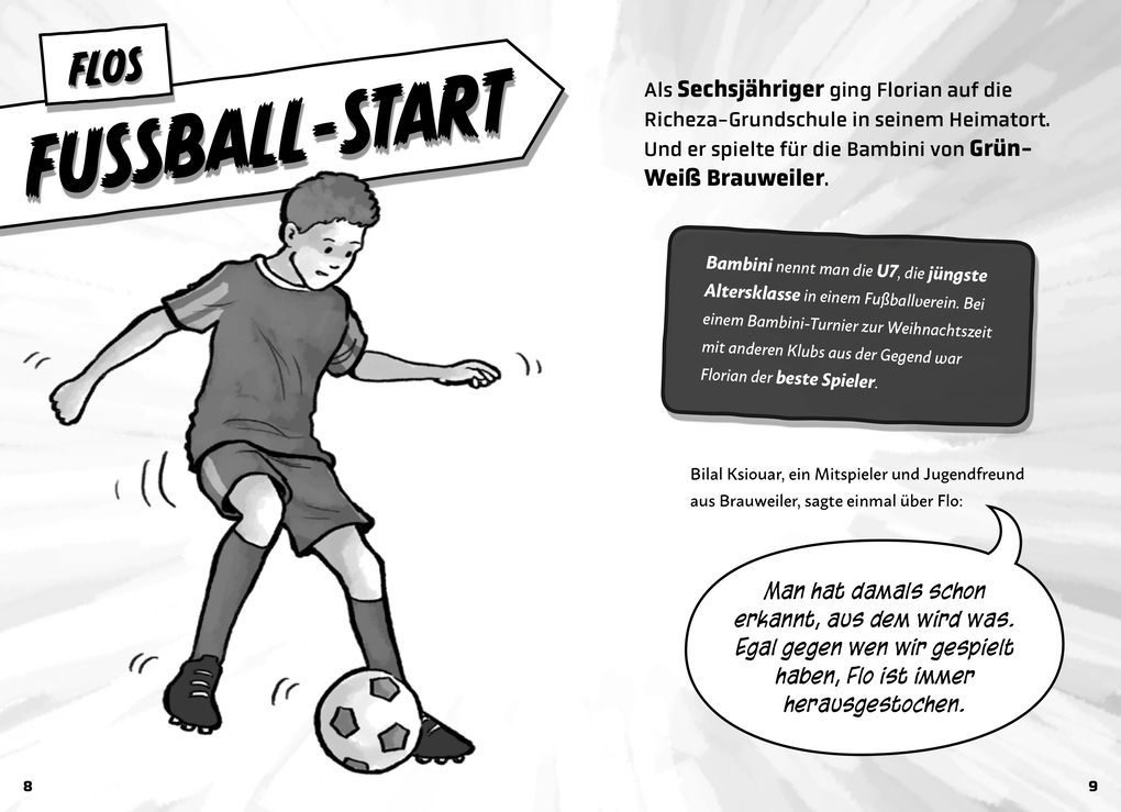 Weitere Ansicht: Mein Fußballheld Florian Wirtz - Seine Geschichte, seine Spiele, seine Rekorde | Florian Kinast, Jon Davis