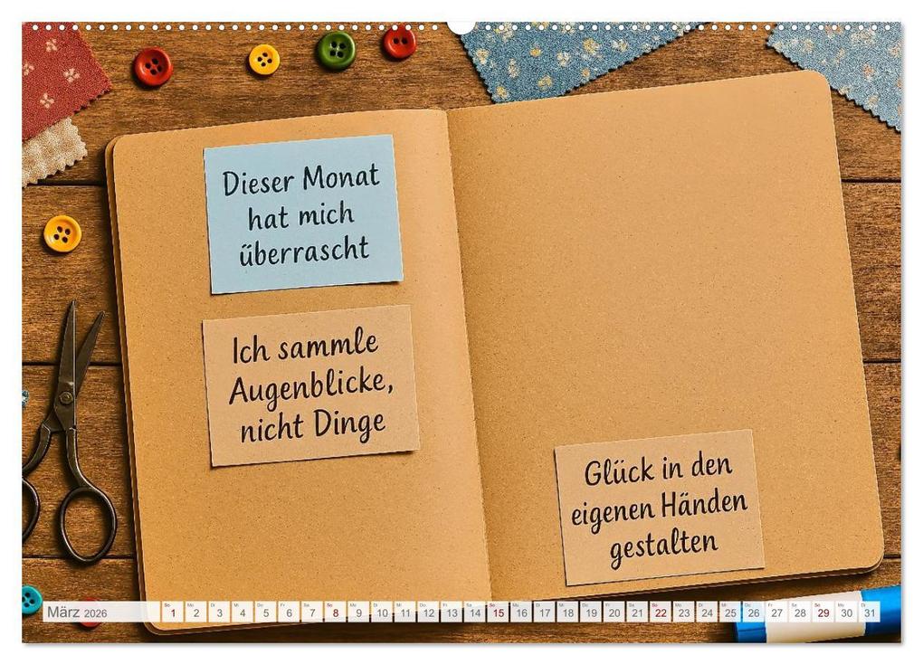 Weitere Ansicht: Lächeln sammeln - Dein persönlicher Glückskalender zum Mitgestalten (hochwertiger Premium Wandkalender 2026 DIN A2 quer), Kunstdruck in Hochglanz | Fred Schimak, Calvendo