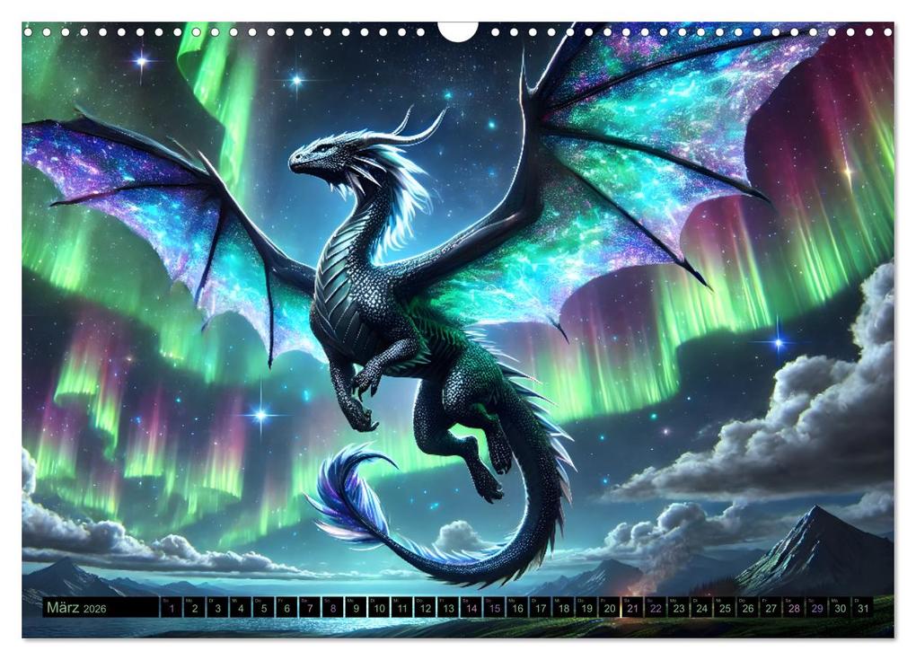 Weitere Ansicht: Prächtige Drachen, gut oder böse? (Wandkalender 2026 DIN A3 quer), CALVENDO Monatskalender | Sandra Lorenzen-Müller, Calvendo
