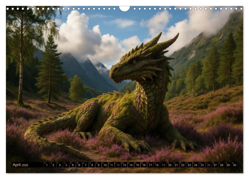 Weitere Ansicht: Prächtige Drachen, gut oder böse? (Wandkalender 2026 DIN A3 quer), CALVENDO Monatskalender | Sandra Lorenzen-Müller, Calvendo
