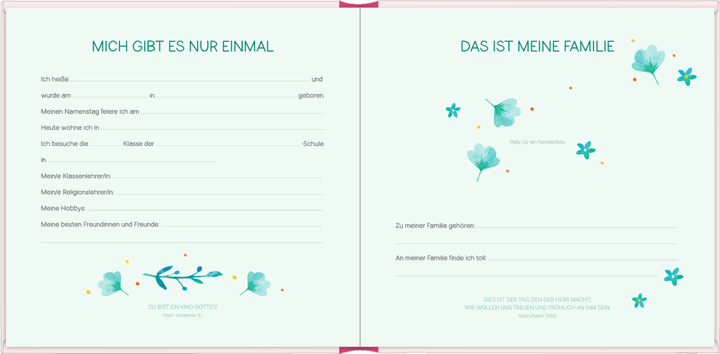 Weitere Ansicht: Eintragalbum - Meine Erstkommunion