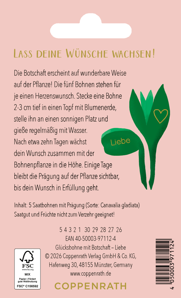 Weitere Ansicht: Geprägte Saatbohnen - Pflanze deine Wünsche
