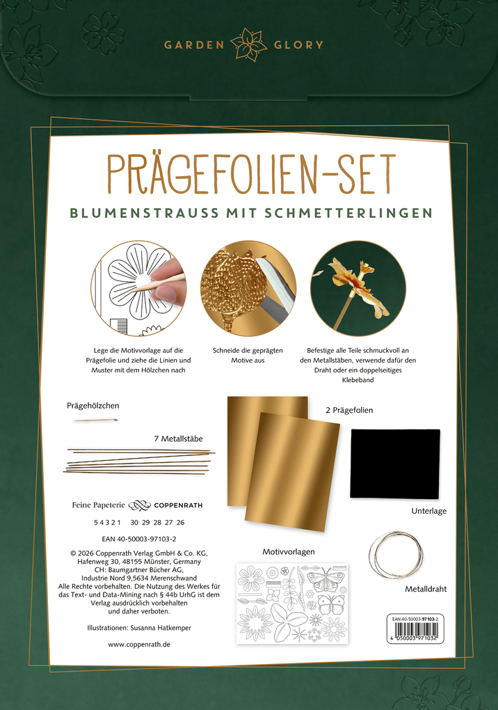 Weitere Ansicht: Prägefolien-Set Blumenstrauß