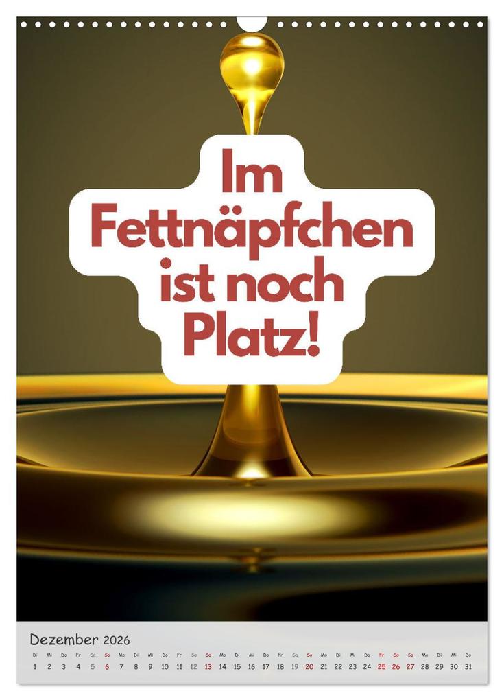 Weitere Ansicht: Tanz um den heißen Brei! (Wandkalender 2026 DIN A3 hoch), CALVENDO Monatskalender | Grit Bloß, Calvendo