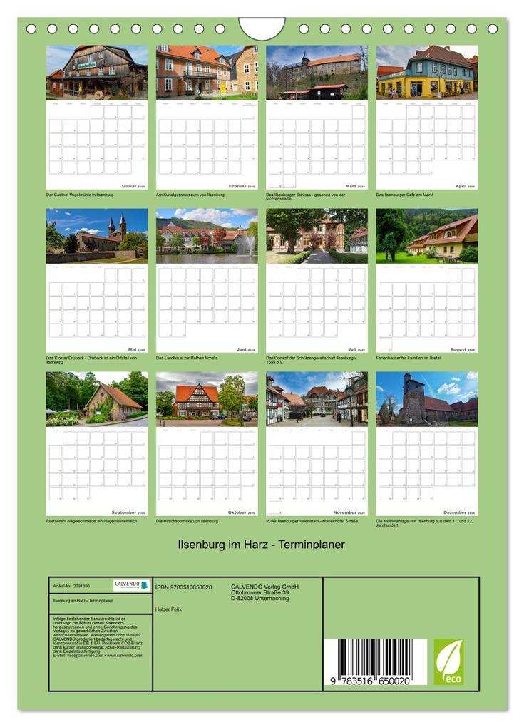 Weitere Ansicht: Ilsenburg im Harz - Terminplaner (Wandkalender 2026 DIN A4 hoch), CALVENDO Monatskalender | Holger Felix, Calvendo